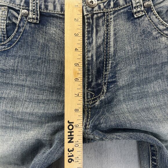 True Luck Jeans Mens Denim Bootcut Straight Fit Size 34x30 Big Stitch NEW TAGS - Picture 15 of 16